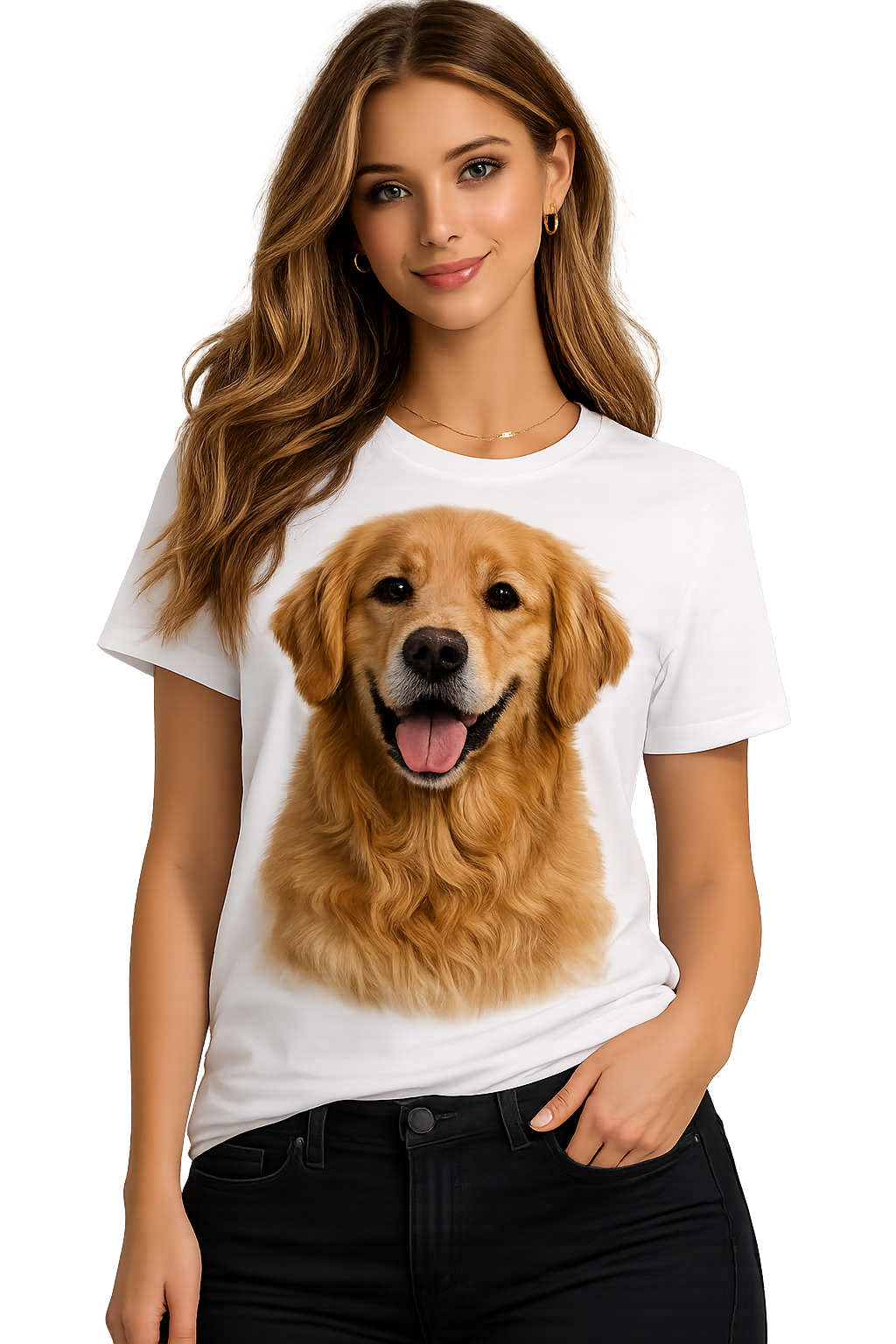 T-Shirt Golden Retriever Sorridente
