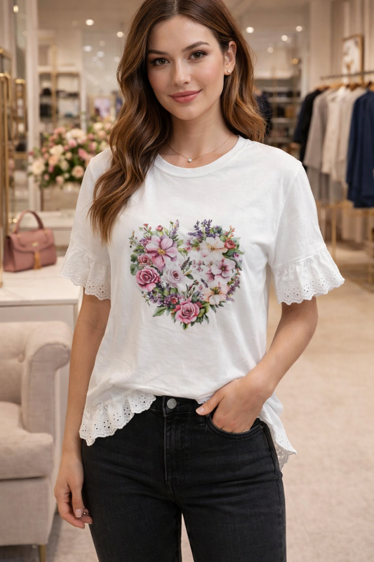 Camiseta flores